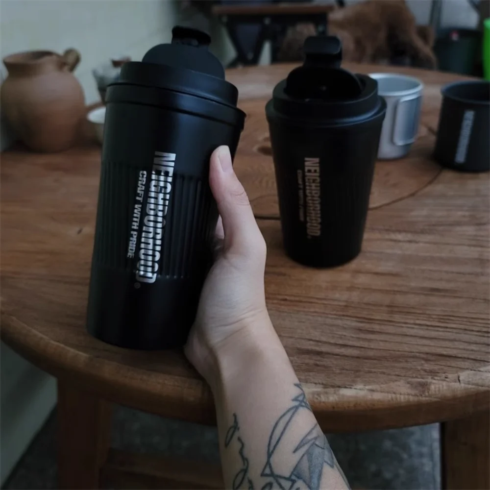 

NBHD Matte Frosted Camping Style Coffee Thermos Cup Simple Niche Stainless Steel Cup