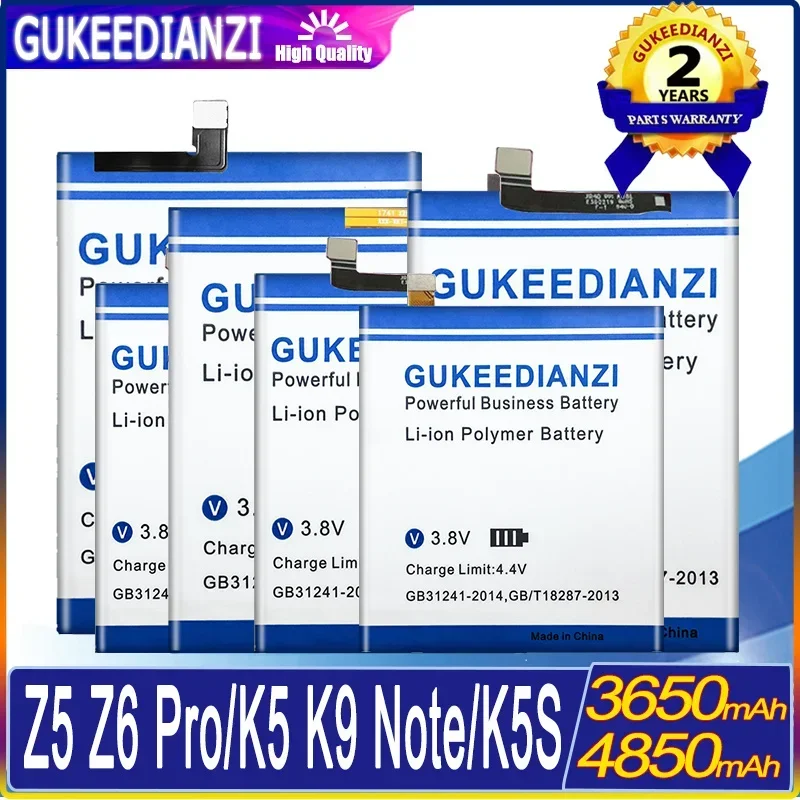 

3550mAh-4850mAh battery BL288 BL295 BL296 for Lenovo Z5 L78011 L78012/K5S L38031/Z6 pro L78051/K5 K9 Note L38012/Z5 Pro GT BL287