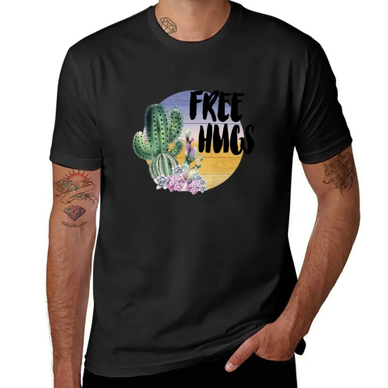 

Free Hugs T-Shirt anime clothes for a boy shirts graphic tees Blouse t shirt men
