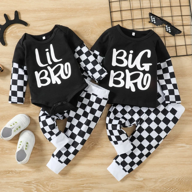 Toddler Baby Boy Checkerboard Print Romper