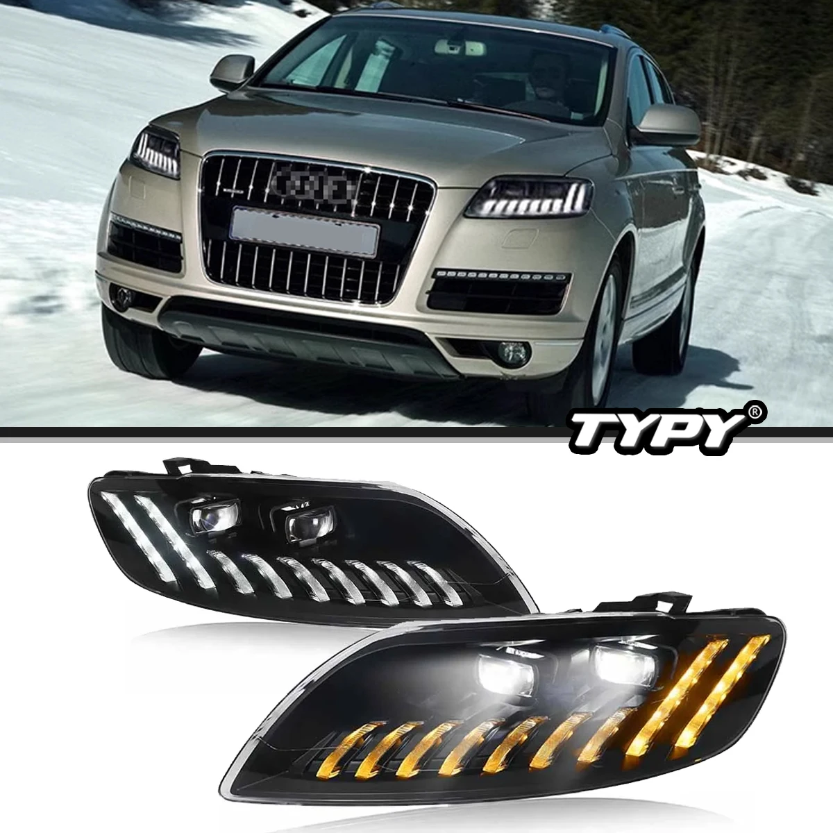 アウディ　Q7 ヘッドライト　左右　HID アウディQ7 ヘッドライト左右HID