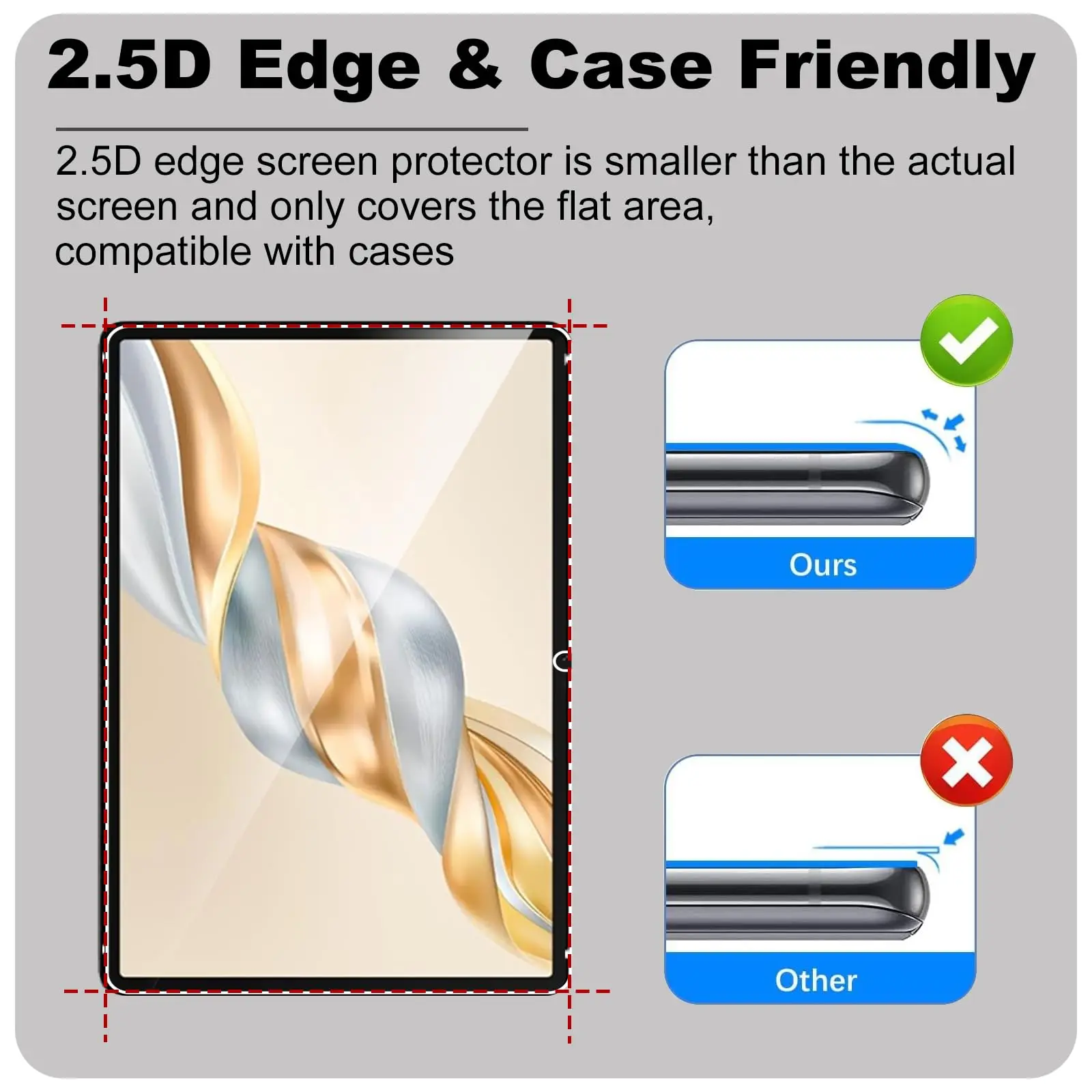 Premium Transparent Tempered Glass Screen Protector - 11.5 inch, 9H Hardness, Anti-Scratch & Anti-Fall