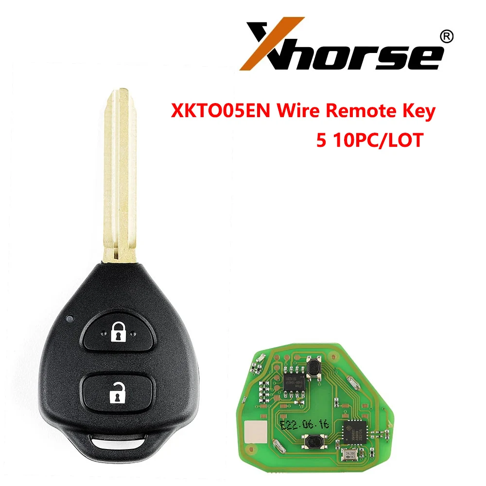 

5 шт. 10 шт. ниверальный VVDI провод дистанционного управления Xhorse XKTO05EN провод дистанционного ключа для Toyota плоский 2 кнопки треугольник английская версия