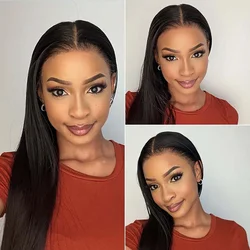 13x4 HD lace Frontal Wig Preplucked Glueless Wig Human Hair Ready to Wear Straight Human Hair Wigs for Women