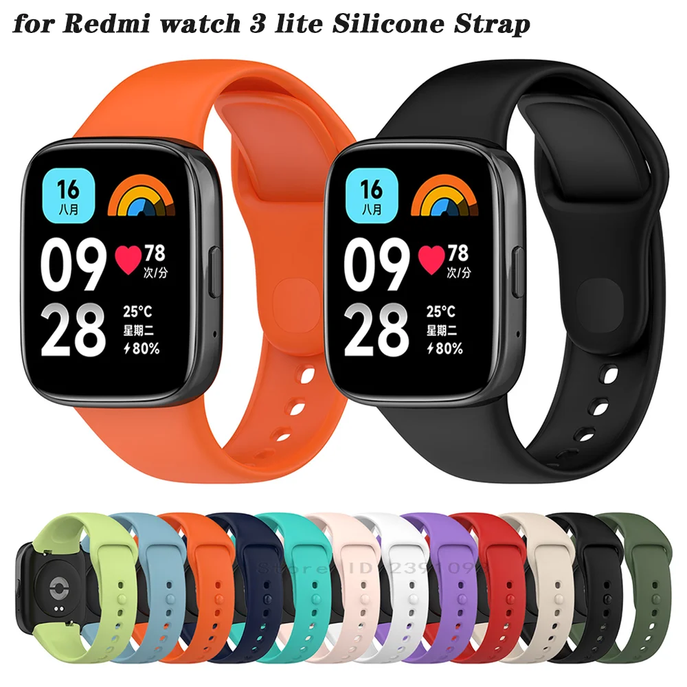 Compatible with Xiaomi Redmi Watch 3 Bands, Feminine Sport Silicone  Replacement Bands Wristbands Bracelet Accessory Watch Straps for Mi Watch  Lite