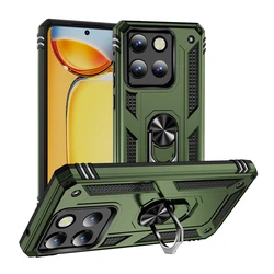 Durable Armor Phone Case with 360° Metal Ring Holder Cover for Moto G Power 2022 (DGN)
