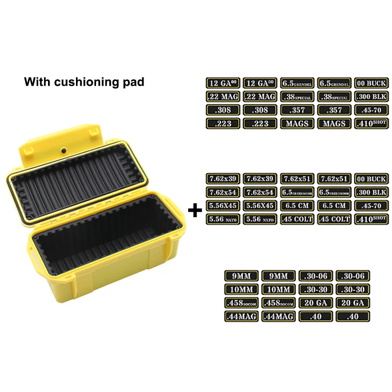 Waterproof Ammo Box Military Bullet Storage Pouch Ammo Can Plastic  Shockproof High Strength Ammo Accessory Crate With 56Stickers