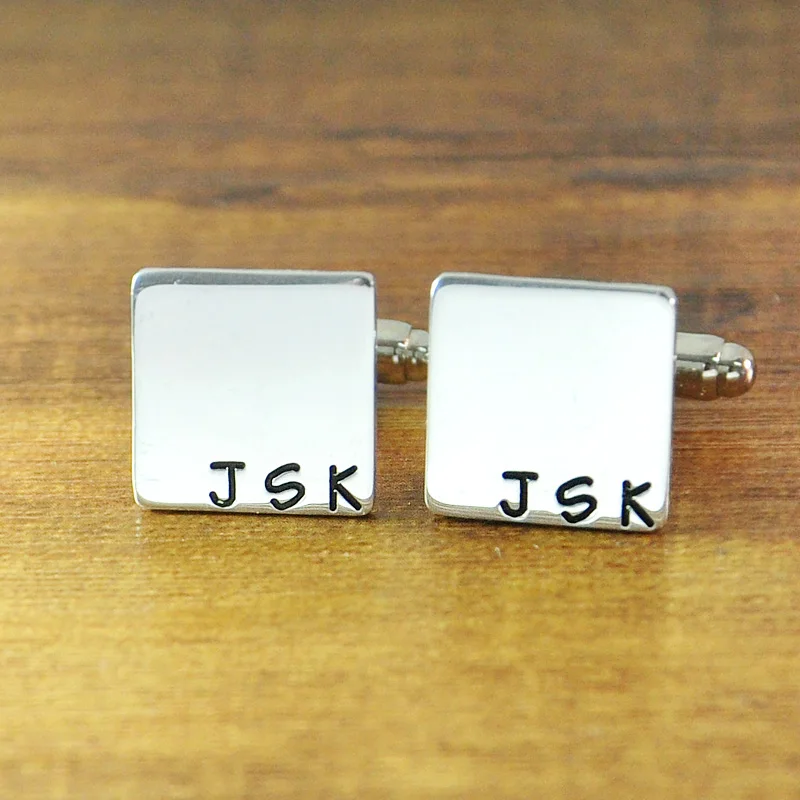 Customized Cufflinks Personalized Cuff Links Engraved Names Cuff-link Birthday Gifts For Men Groomsmen Gift Men's Accessories