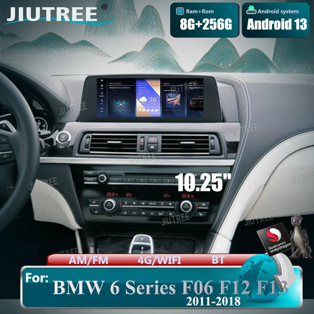 

Автомобильный радиоприемник Android 13 для BMW 6 серии F06 F12 2011-2018 мультимедийный многоточечный сенсорный экран GPS навигация встроенный BT WiFi