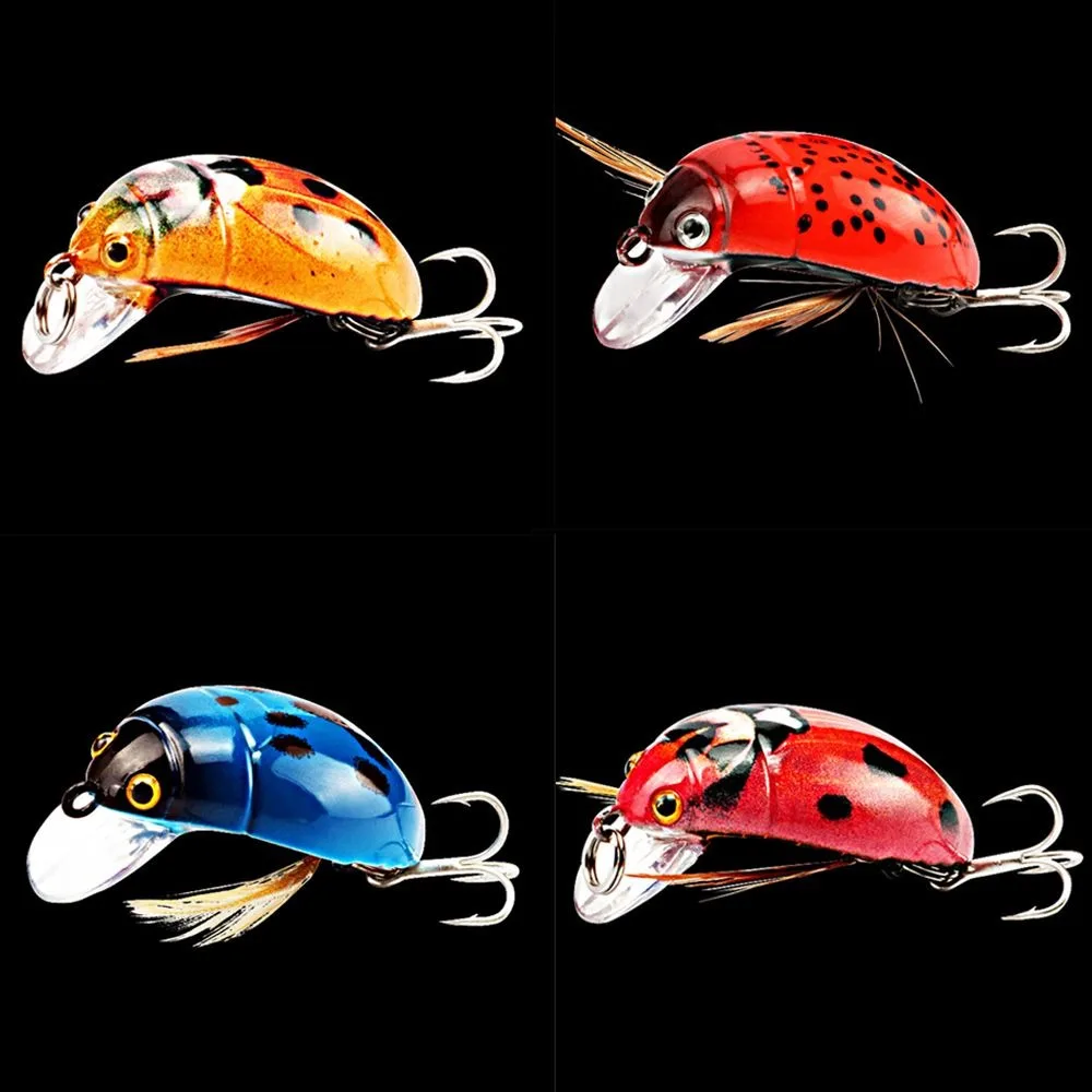 

Artificial Artificial Ladybug Bait Fishing Hard 3.8cm 4.2g Hard Fishing Lures Plastic Mini Beetle Lures Fishing Accessory