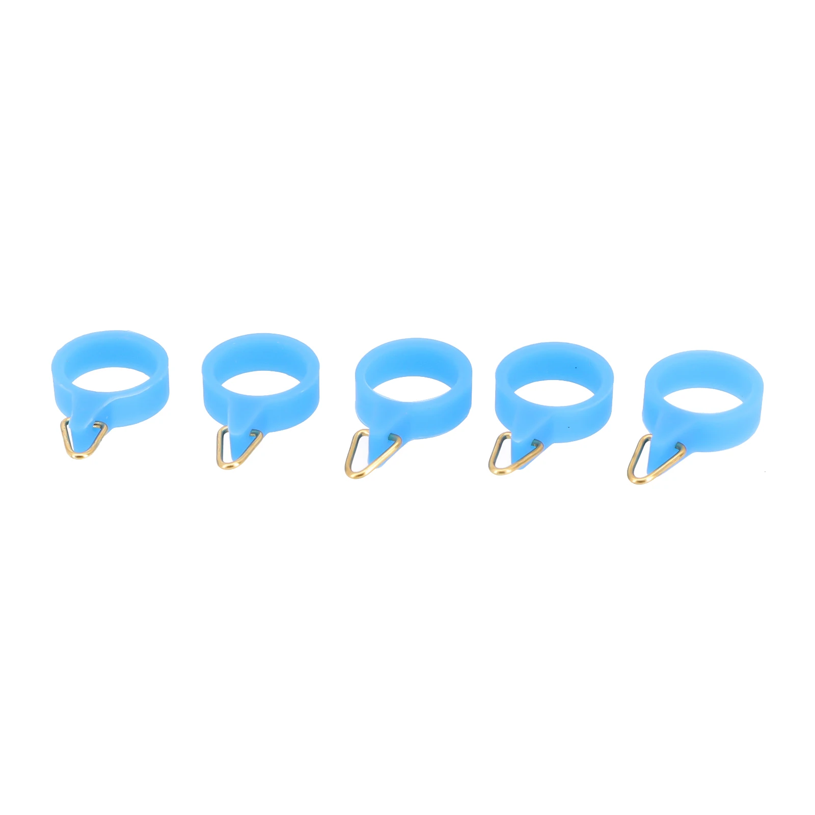 

Keep your fishing hooks in place with this 5PCS Fishing Rod Hook Keeper featuring Elastic Rubber Rings and Metal Holders