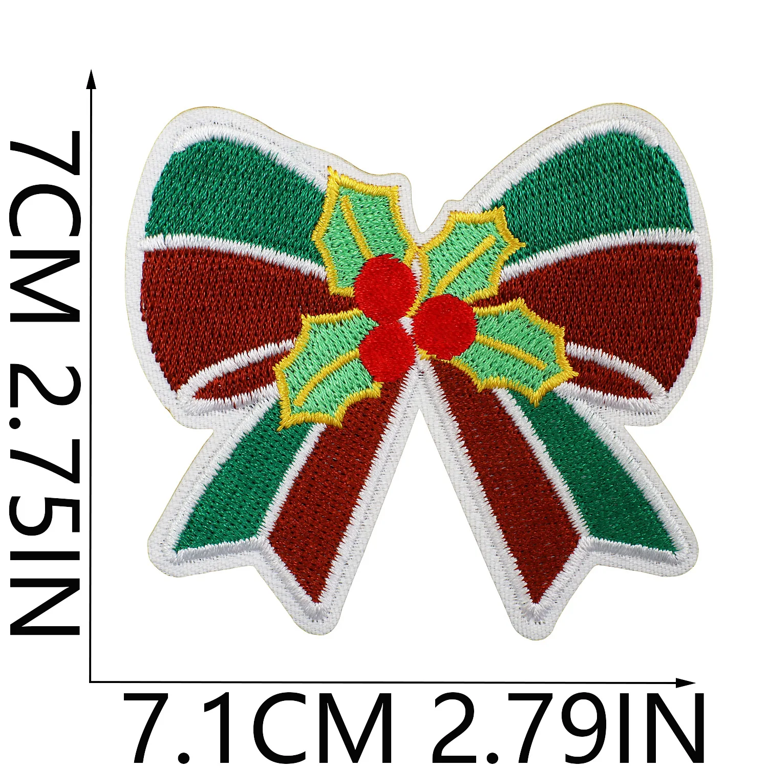 Christmas Bell Bow Biscuits Snowflake 1/10Pcs Bow Embroidery Cloth Stickers Computer Embroidery Clothes Holiday Decoration Patch - Image 2