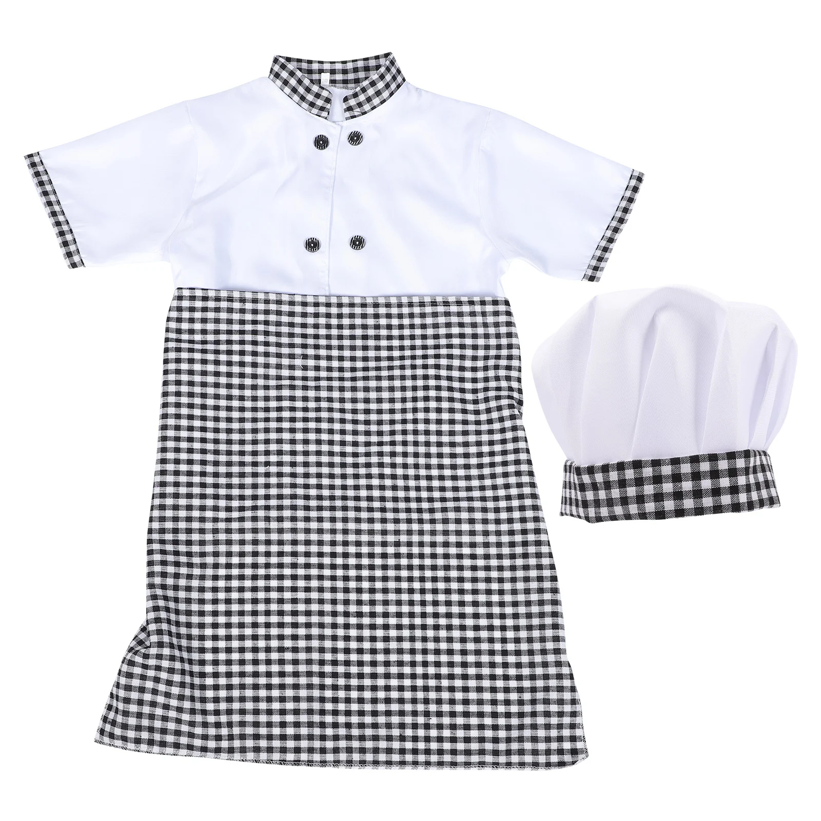 

1 Set Kids Chef Costume Chef Dress Up Clothes Apron Hat for Kids for Boys Girls