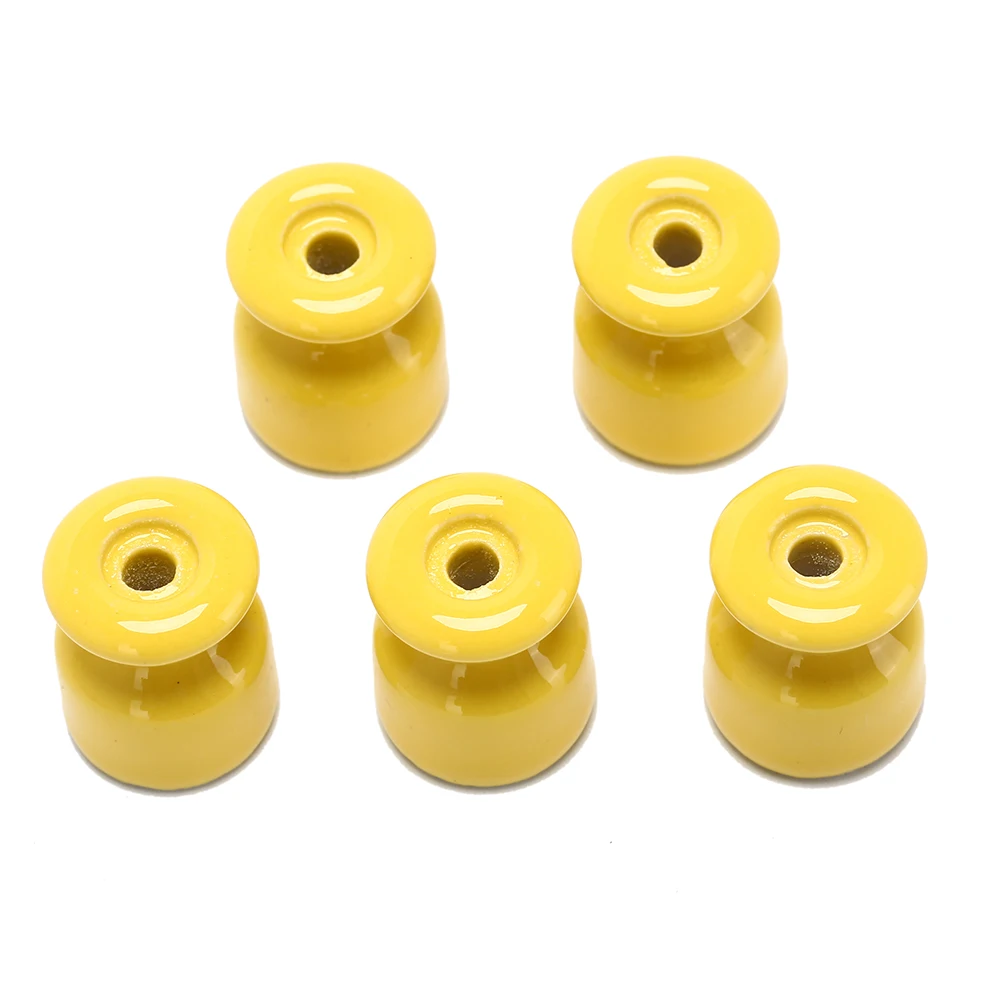 Porcelain Insulator 5 Pcs for Wall Wiring Cable Twisted Cord Ceramic Insulators porcelain insulator