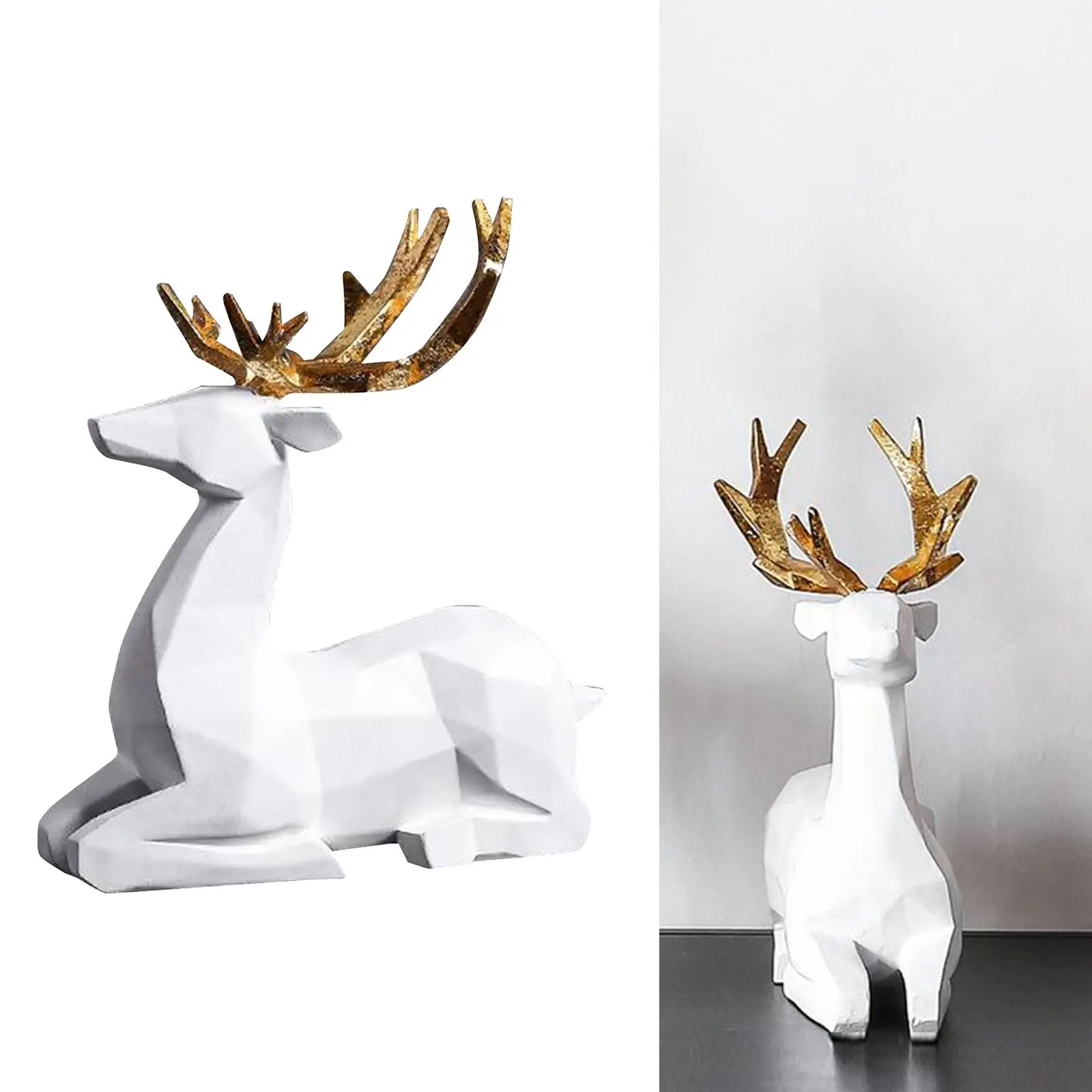 Elk Decor Statue Sculpture, Bookshelf Decor Accents, Modern Decorative Figurines