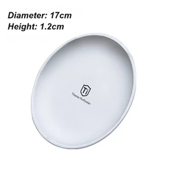 Ultralight Titanium Frosted Camping Plate for Outdoor Cooking and Travel (M)