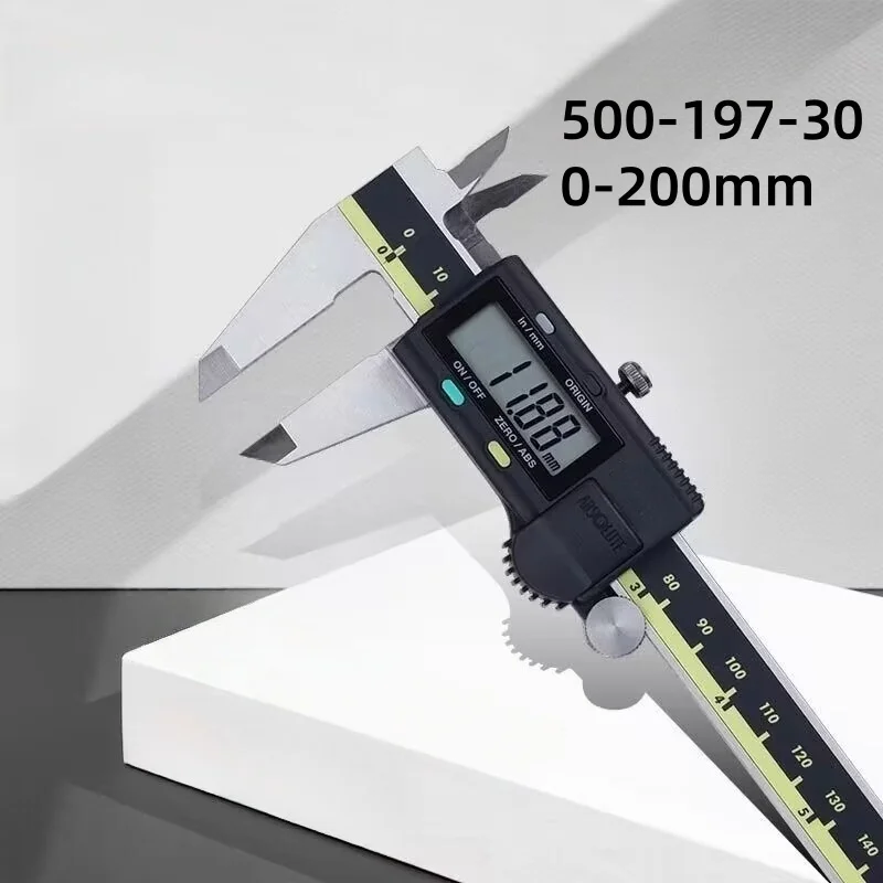 디지털 캘리퍼 LCD 전자 버니어 캘리퍼스 6인치 8인치 12인치 0-150mm 0-200mm 0-300mm 500-196-30 측정 도구 스테인리스 스틸