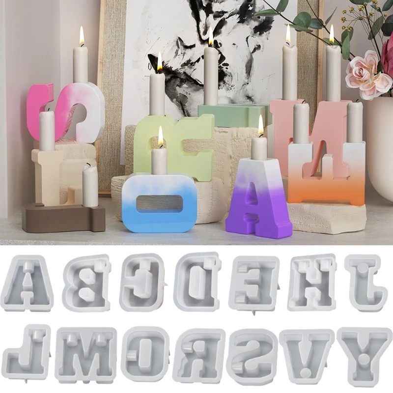

Candle Holder Mold Capital Letter Shaped Candle Stand Mould Silicone Material