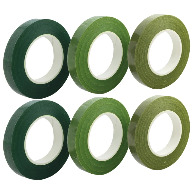 3 Rolls 27M Floral Tape Flower Tape Floral Stem Wrapping Packing Tape  Bouquet DIY Decor Tape (Green) 