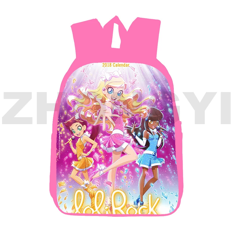 

Kawaii Girls LoliRock Backpacks 3D LoliRockstar Cartoon Packbag 12/16 Inch Large Capacity Women Merch Daily Travel Canavs Bags