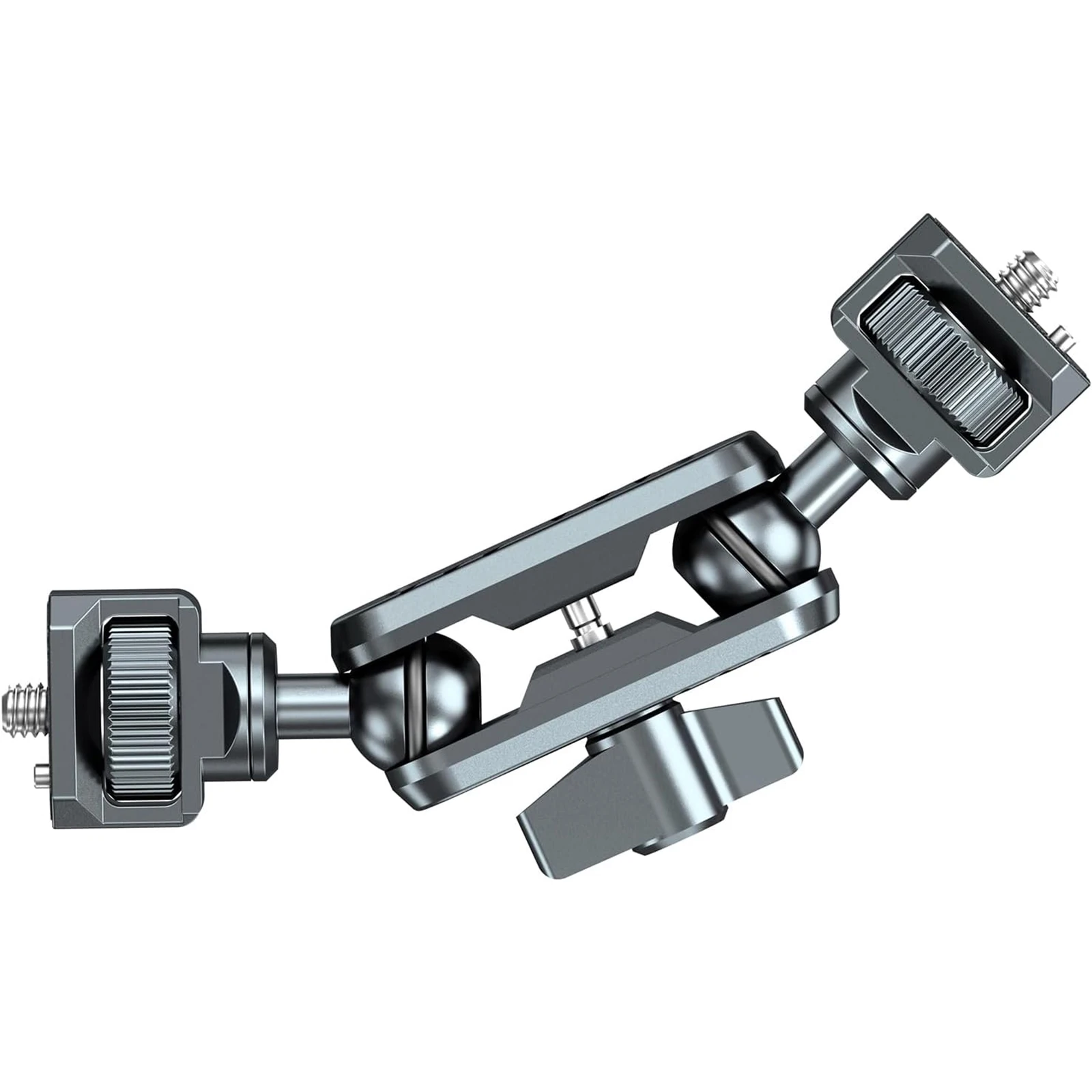 Camera Magic Arm, Flexible Articulating Arm with 1/4” Screws, Field Monitor Mount with Dual Ballhead, Aluminum Magic Arm