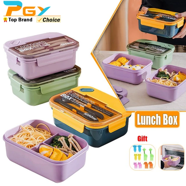 Leak-Proof 2-Compartment 800ml Lunch Box: Fresh, Portable, and Conveni