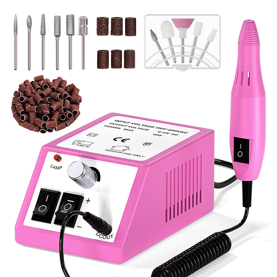 LINMANDA 20000RPM Electric Nail Drill Machine Manicure With Nail Drill Bits Set Nail Files Drill Bits Gel Polish Remover Tools
