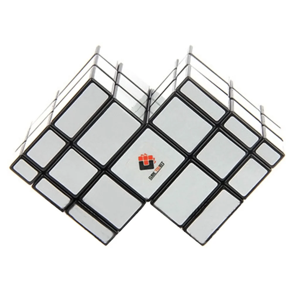 

New CubeTwist Mirror Magic Cube Double Conjoined 3x3x3 Bump White Stickers Educational Toys For Kid Children Cubo Magico Gift