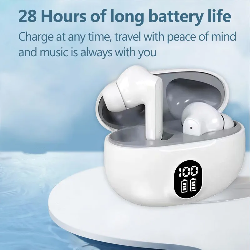 ENC Noise Cancelling Bluetooth Headset Long Battery Life Low Latency Power Display Touch Sports Stereo Earbuds wireless earphones wireless earbuds bluetooth earphones wireless bluetooth earphones bluetooth headphones wireless bluetooth headphones wireless headset