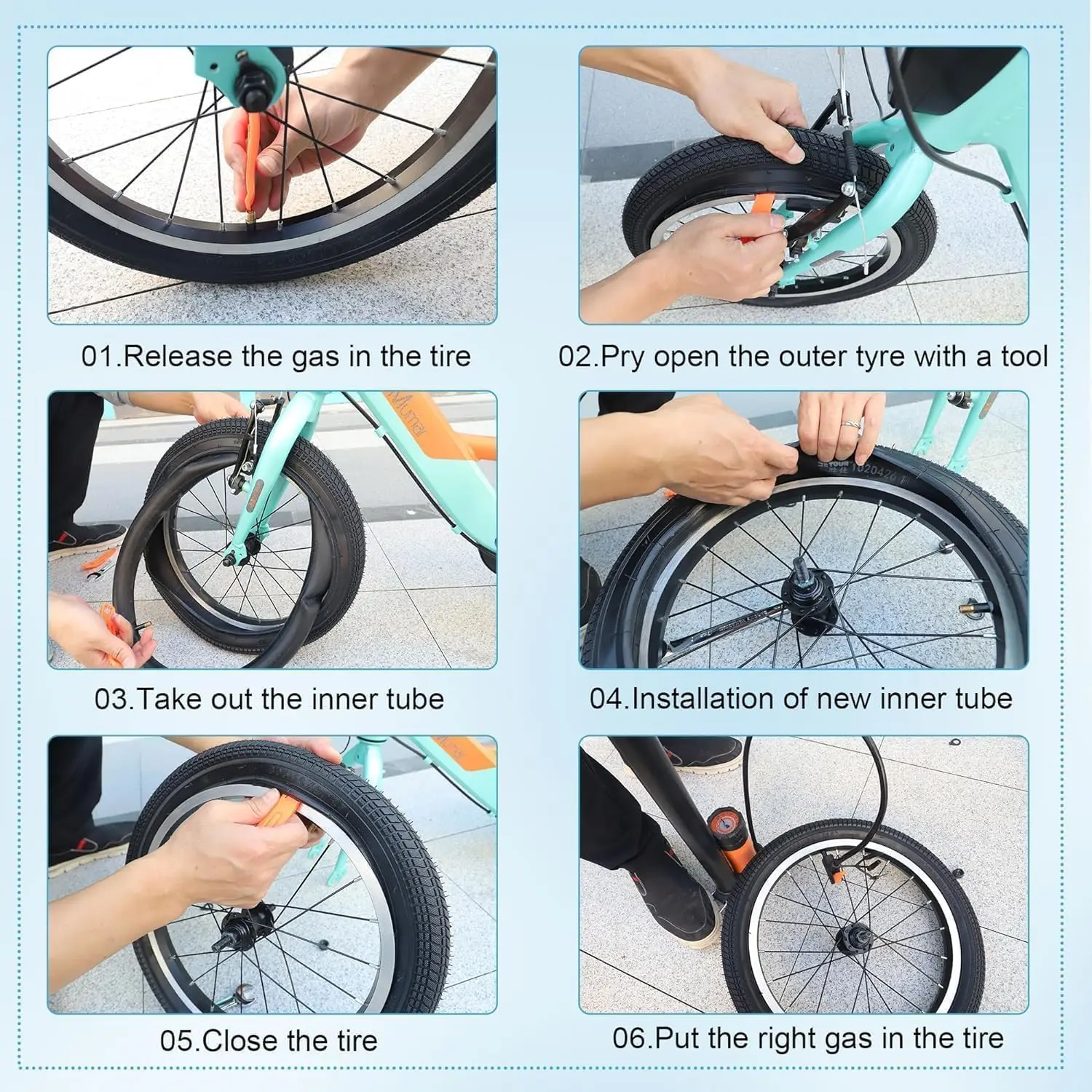ECOVELO EBI20MAE, 2 pneus 20 x 1,75 (47-406) + Chambres à air avec Valve Schrader Unisexe pour Enfants, Noir, 20 Pouces