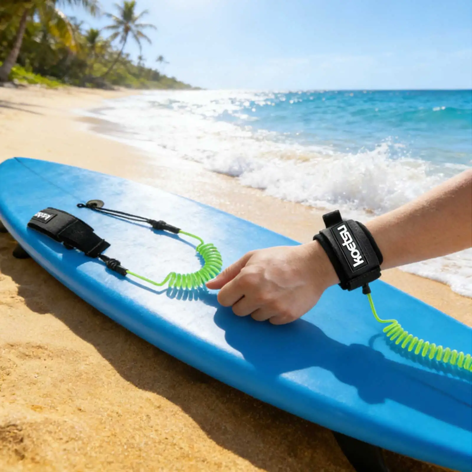 Durable TPU Safety Hand Rope Hook with Elastic Stretch for Fishing Tools and Stand-Up Paddle Boards