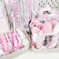 White Pink Lace Photocard Holder DIY Handmade Material Blue Cute Sweet Plaid Card Cover Dceor 1M Lace Ribbon for Idol Photo Card 1