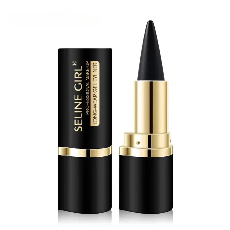 

Black Eyeliner Pencil Waterproof Eye Enhancing Stick Solid Thick Gel Smooth 24 Hours Long Lasting Smoky Eye Liner Cosmetic Beaut