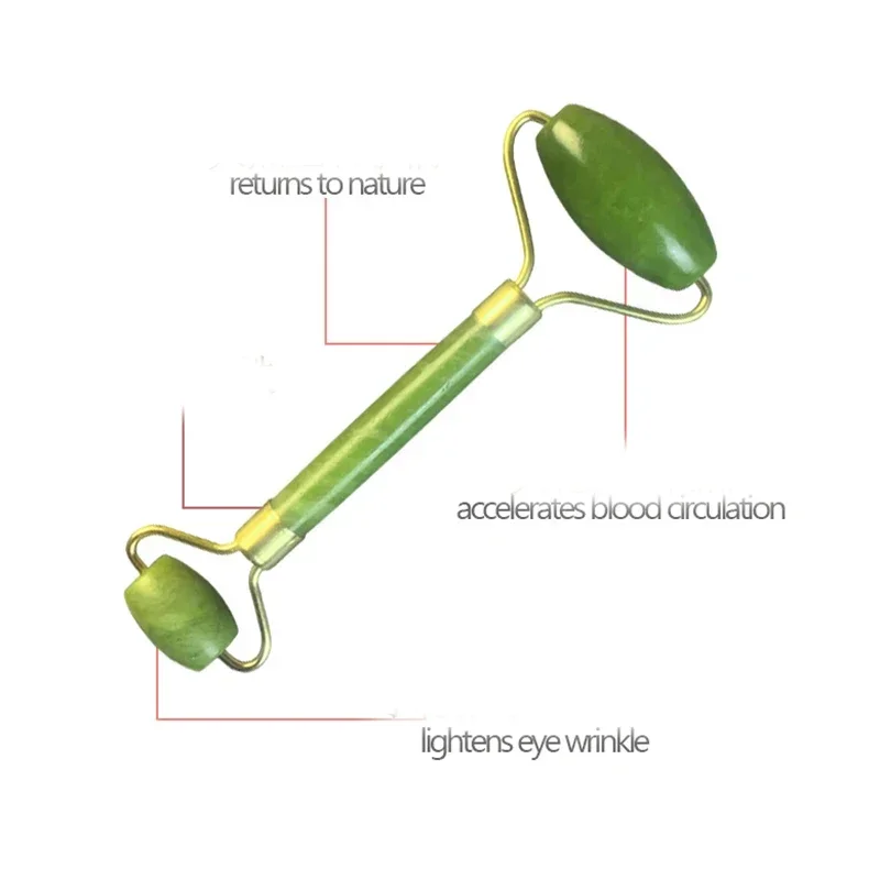 Natural Jade Roller Face Massager for Gua Sha Jade Stone Face Massager Anti-wrinkle Lift Facial Beauty Skin Care Massage Tools