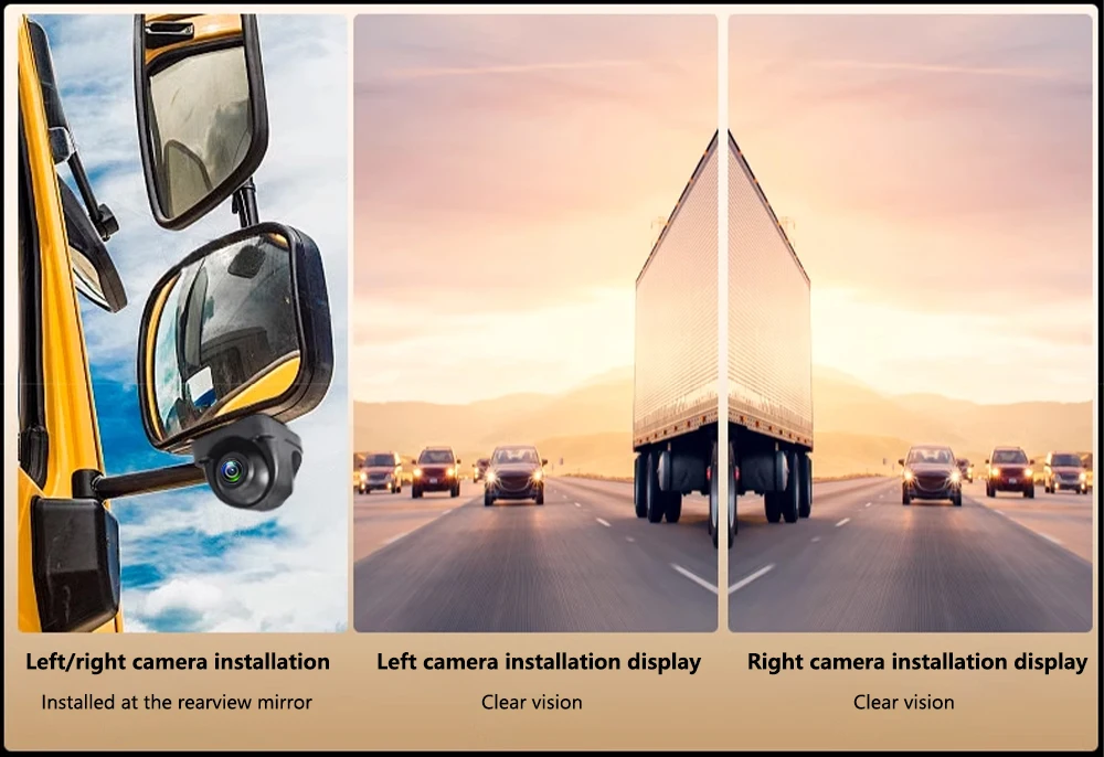 10.36 بوصة 5 قناة شاحنة نظام مراقبة الكاميرا BSD إنذار MP5 شاشة تعمل باللمس DVR مسجل فيديو السيارة AHD 1080P كاميرات عكسية