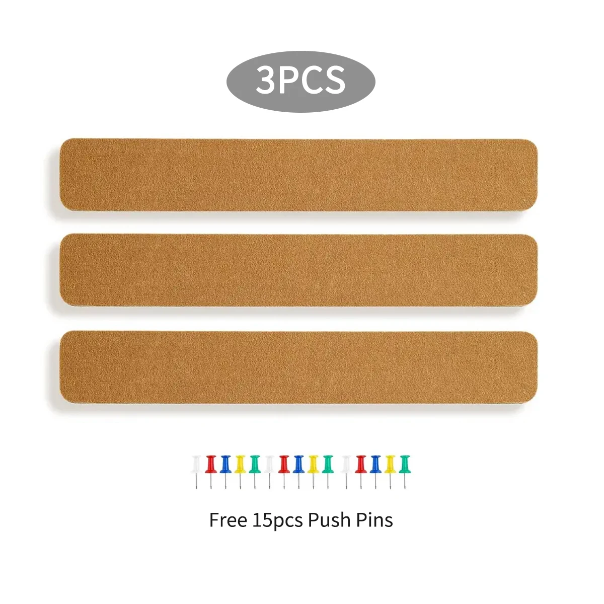 Felt Pin Board Bar Strips, Self-Adhesive Lightweight Bulletin Board Bar Strips No Damage For Wall,for Paste Notes, Photos, Schedules, Announcements (Black White Grey - View #2