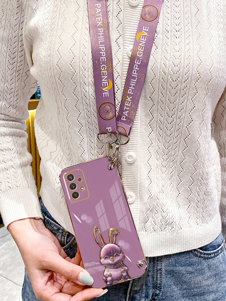 Premium Silicone Crossbody Lanyard Case with Bracket