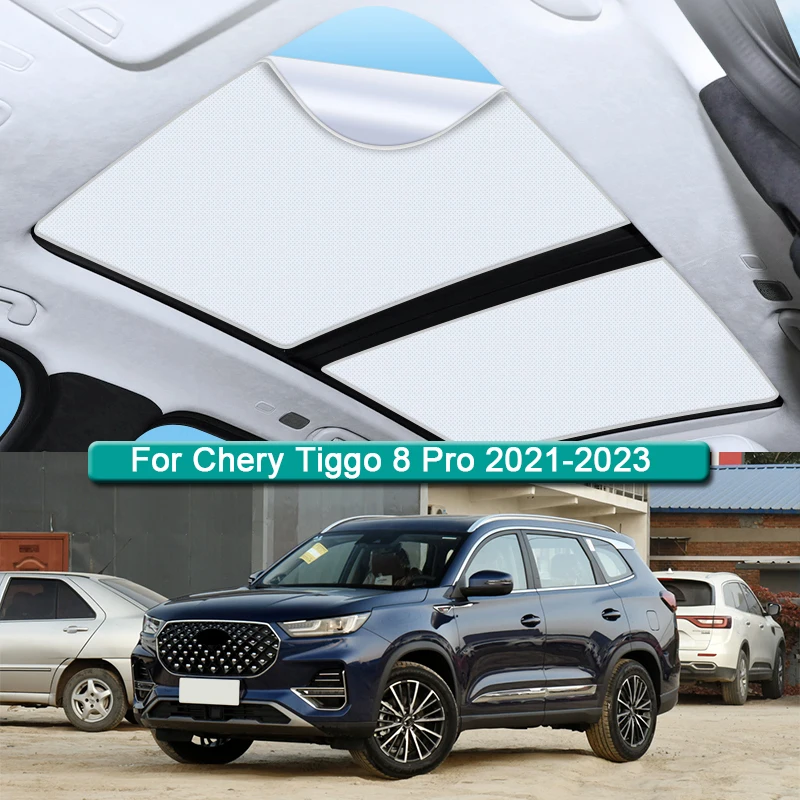 

Car Roof Sunshade For Chery Tiggo 8 Pro 2021-2023 2024 Electrostatic Adsorption Sunroof Sunshade Skylight Blind Shading Sticker