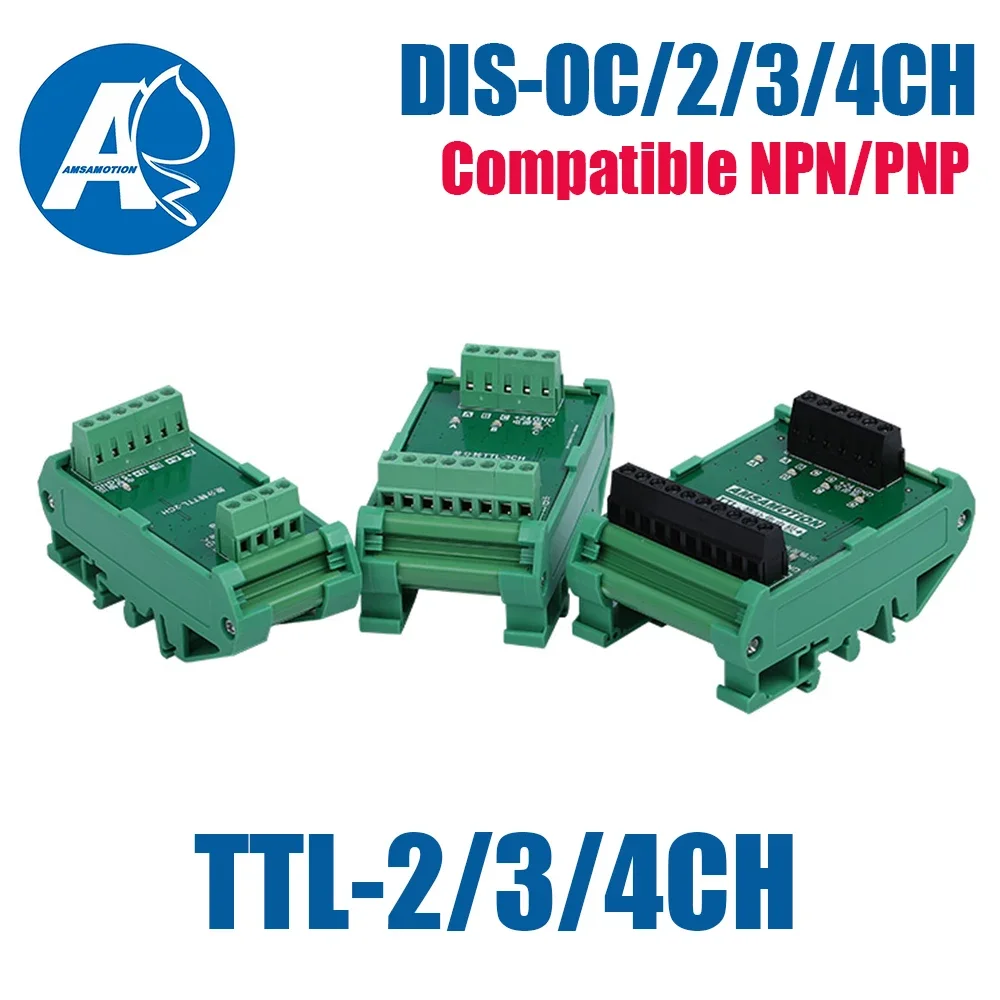 차동 TTL-컬렉터 HTL 신호 변환기, 터미널 블록 플레이트, PLC NPN 및 PNP TTL-2CH, 2 채널, 3 채널, 4 채널