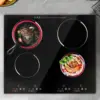 3000W 110V Cooktop Portable 4 Burners Electric Built-in Cooktop Sensor Touch Control Countertop Electric Hot Plate with Kid Safe 3