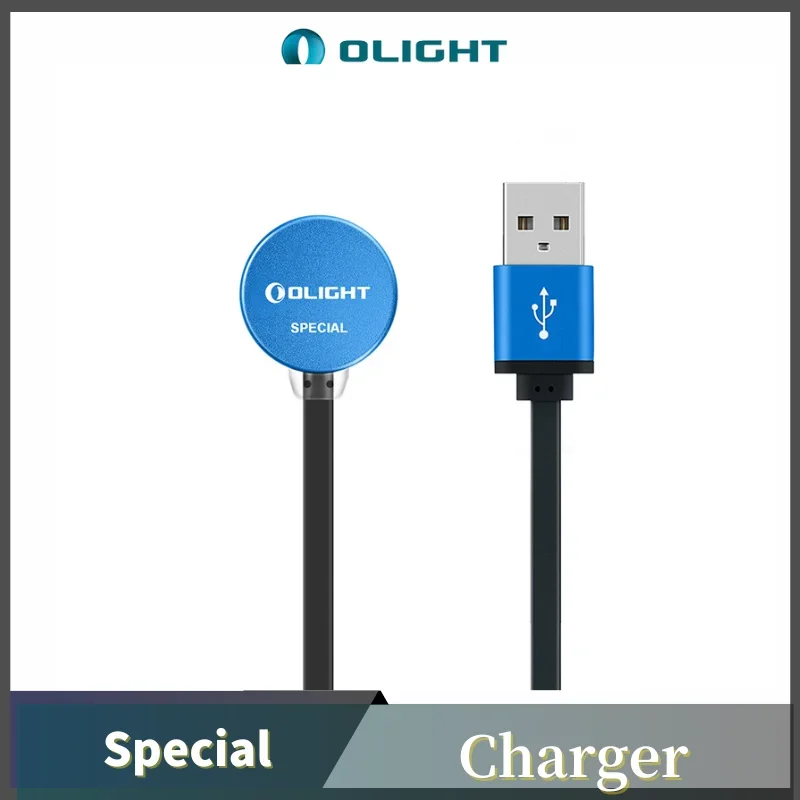 Cavo Di Ricarica Magnetico Nero Olight Mcc-S Adatto Per Pl-Mini/Pl-Mini 2/Baldr-Mini/Baldr Rl-Mini/Baldr S