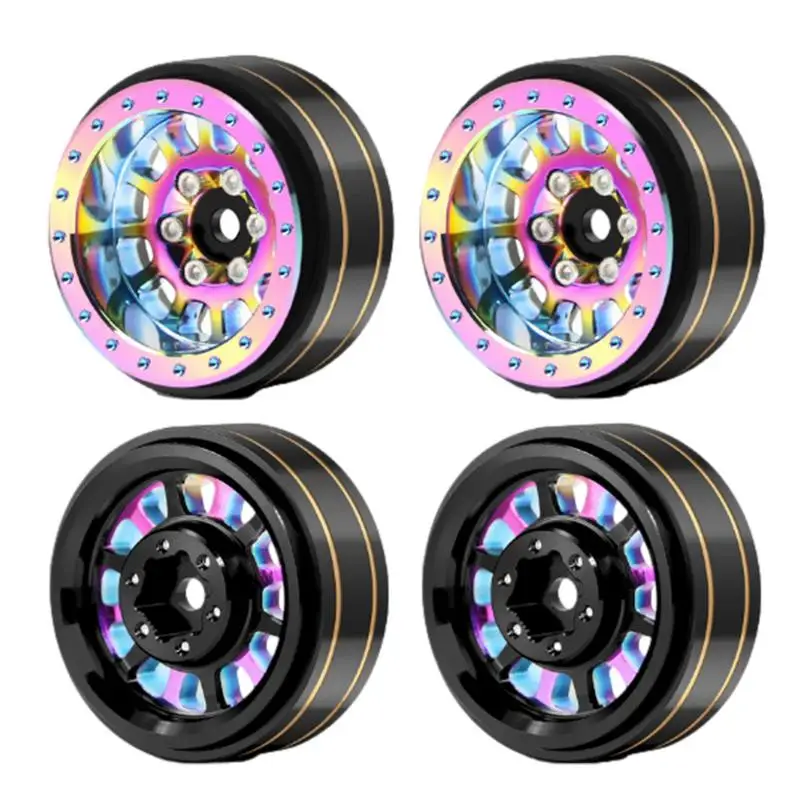 

RC Wheels And Tires Rims RC Car Beadlock Wheel Tires Hub Meticulous Design Remote Control Wheels For Easter Birthday New Year