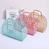 1Pc Large-capacity Bag Hollow Jelly Beach Holiday Portable Tote Reusable Easy To Clean Plastic Bath Basket Toys Storage Basket 2