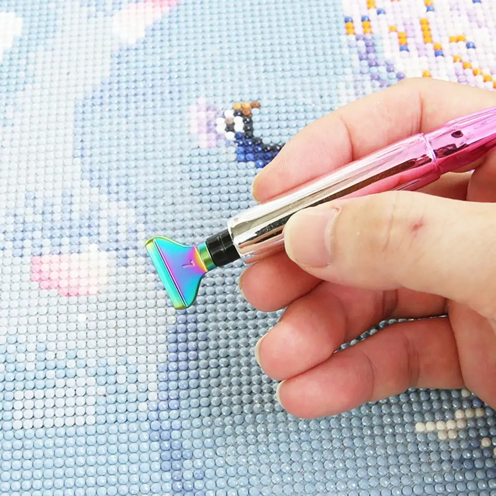 

1 Set Diamond Art Kit Novelty Easy to Grip Simple Operation for Home Rhinestone Picker Point Drill Pen