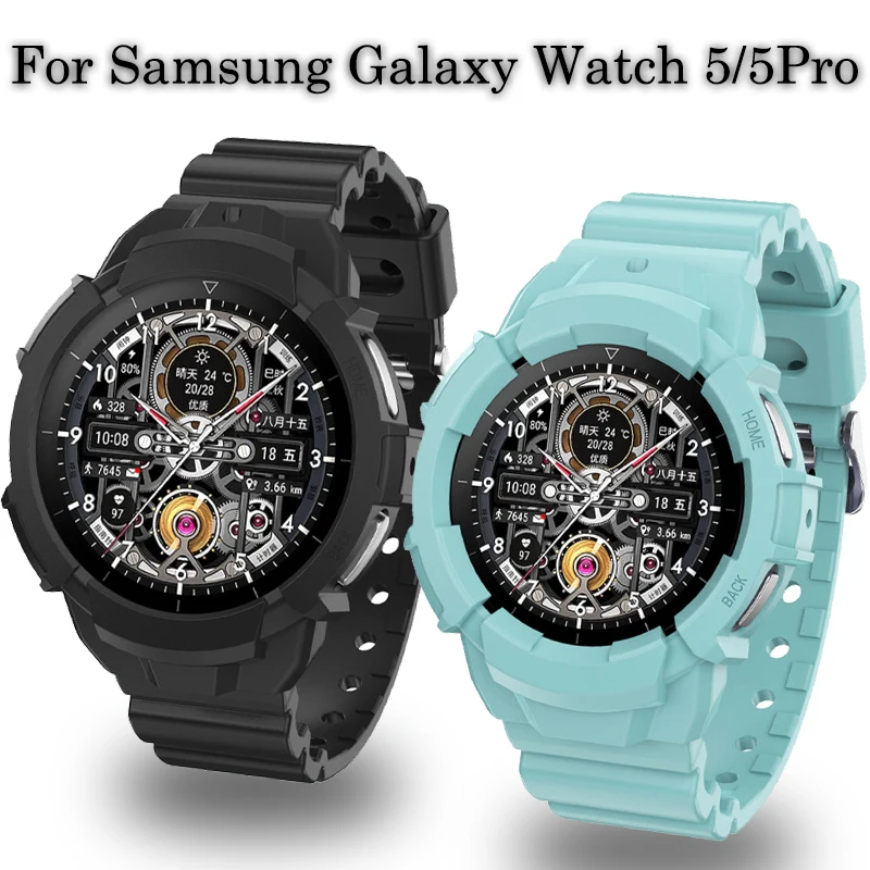 Custodia Morbida Alla Moda Per Samsung Galaxy Watch 5 40Mm 44Mm Custodia Protettiva In Silicone Per Samsung Watch 5 Pro 45Mm Paraurti