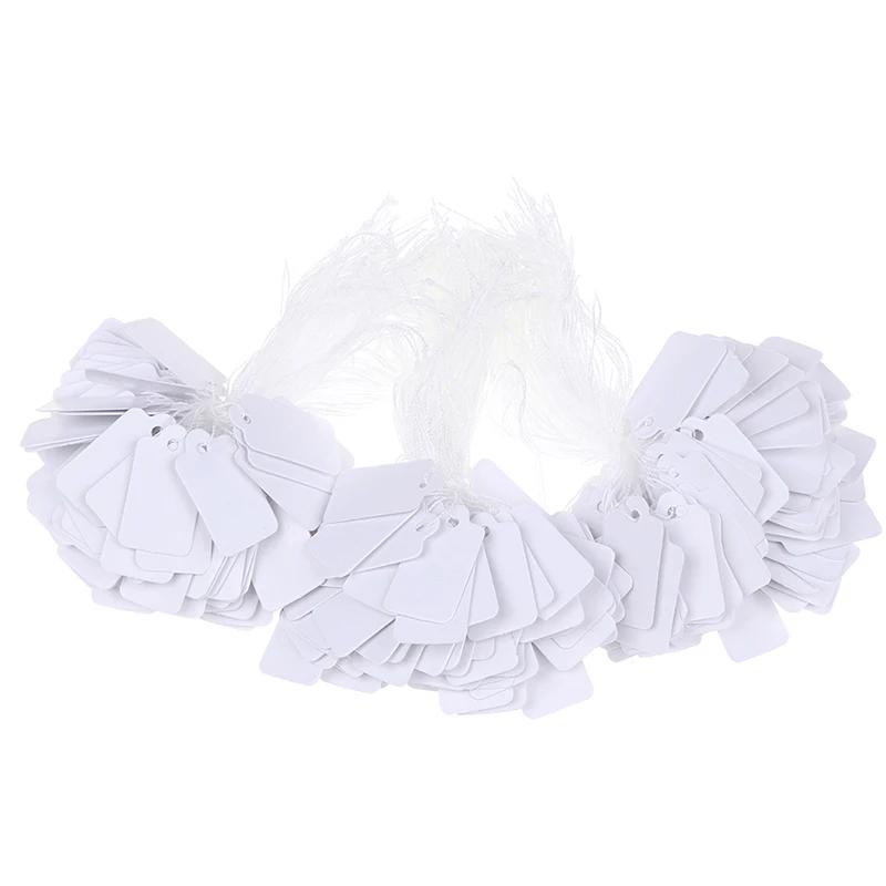 300Pcs label tie string strung ticket jewelry merchandise display price tags