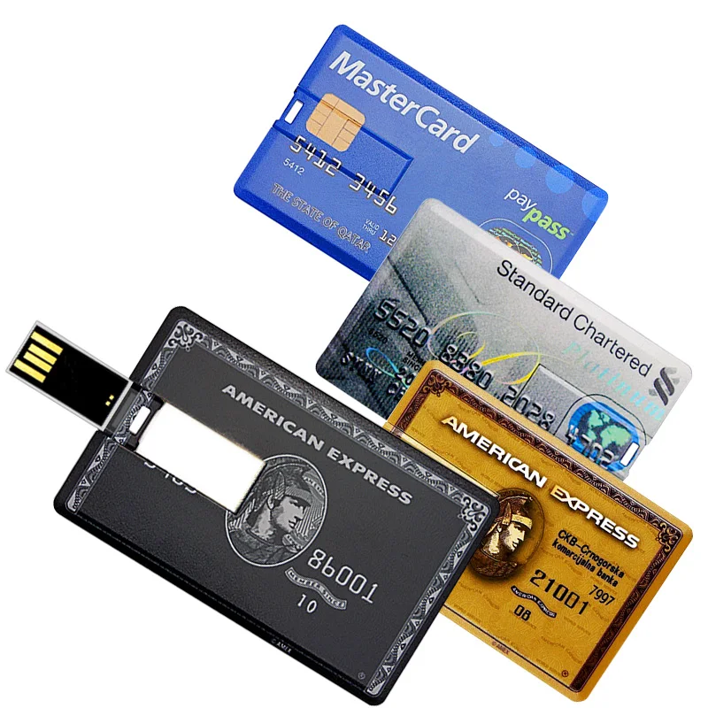 Key Bank Card USB Flash Drive 128gb 64gb 32gb pendrive credit card memory stick usb2.0 U disk