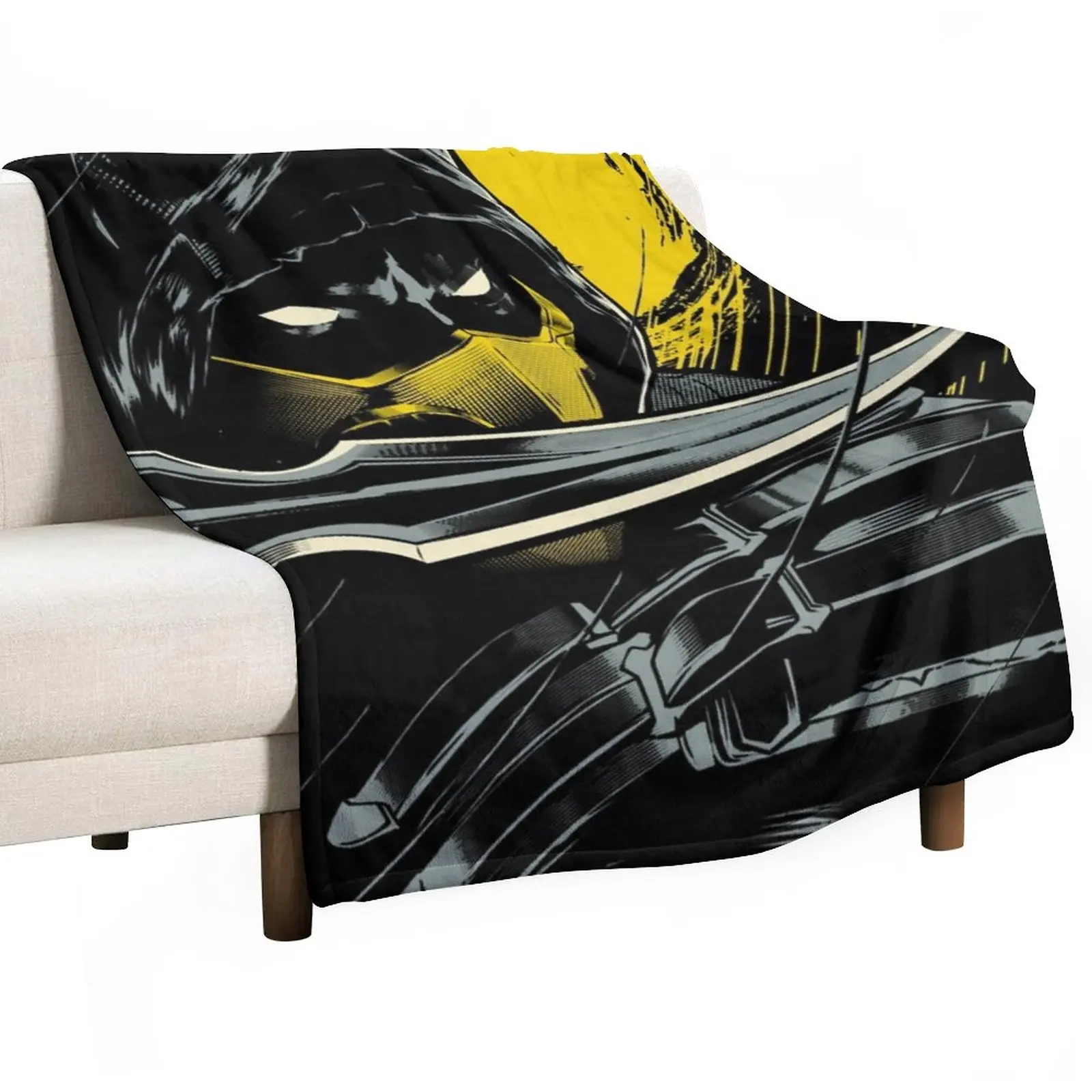 

Mortal Kombat Scorpion Serious Ninja Throw Blanket Thermal Blankets For Travel Bed Fashionable Blanket Luxury Throw Blanket