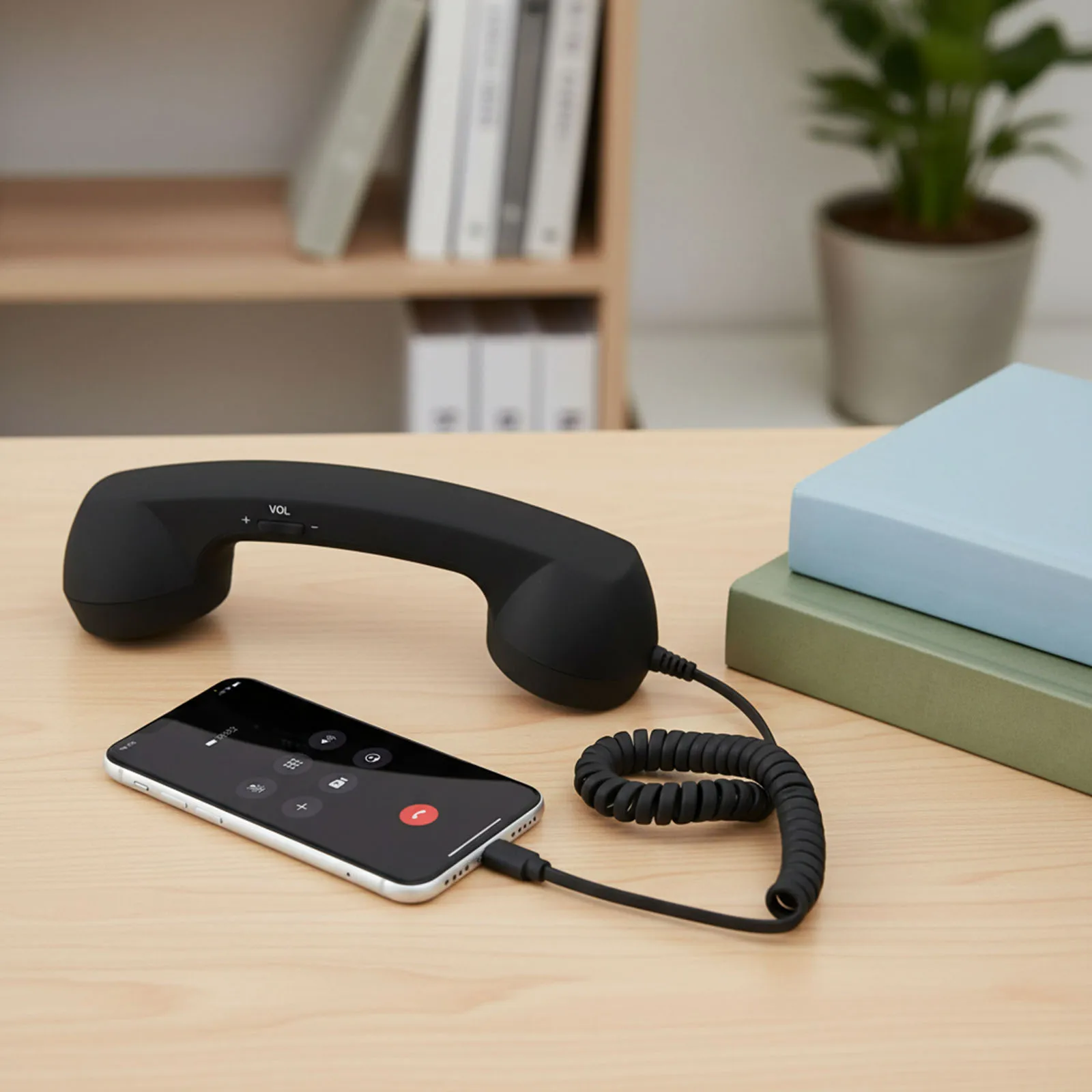 Ergonomic Vintage Wired Telephone Handset