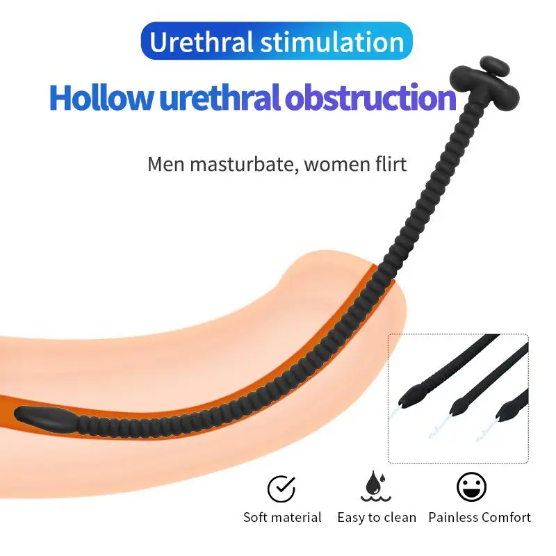 Silicone Urethral Catheter Dilator Horse Eye Stimulation Sounding Penis Plug Insert Urethra Sound Adult Sex Toys for Men Gay,silicone urethral dilator,urethral dilator